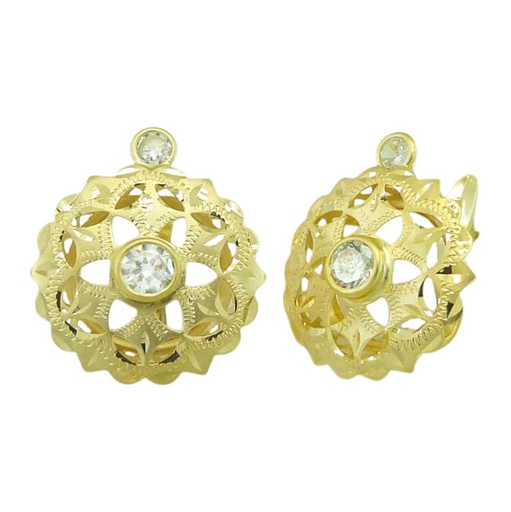 [8033] PENDIENTES CUBANA GRANDE CON TOPE.14MM.CATALAN
