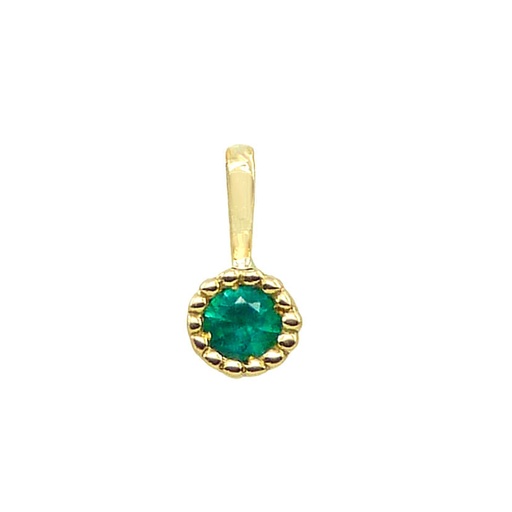 [5471/CE] 4MM PENDANT WITH NANO EMERALD.