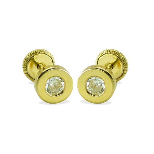 [1026] PENDIENTES "DONUT" CIRCONITAS DE 3MM.TORNILLO
