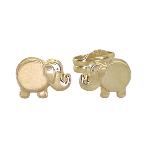 [5623] 8MM ELEPHANT STUD EARRINGS.PUSHBACK.