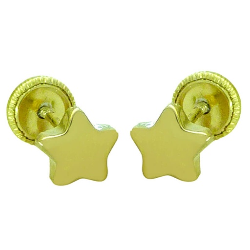 [5611] 7MM STAR STUD EARRINGS.SCREW BACK.