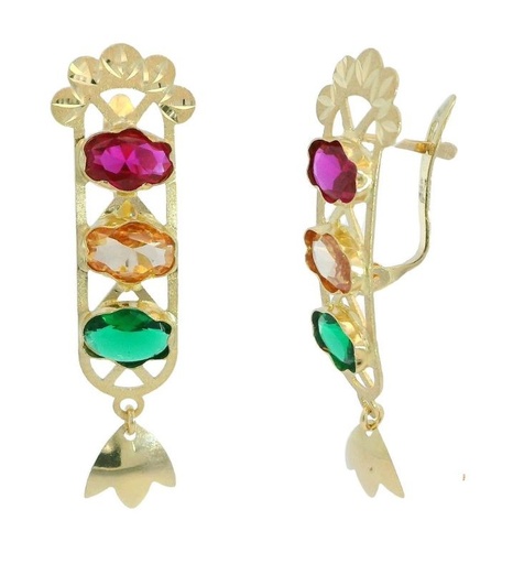 [8562] PENDIENTES SEMAFORO 32x7MM OVAL 6x4MM.