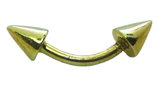 [1250] PIERCING CEJA DOBLE CONO CON ROSCA.