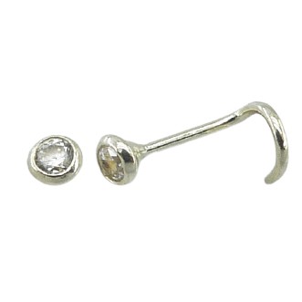 [1096B] PIERCING NARIZ BOCEL 2MM ORO BLANCO.