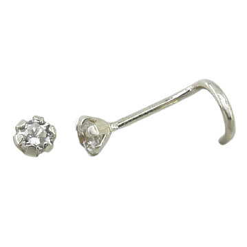 [1252B] PIERCING NARIZ GARRA 2MM ORO BLANCO