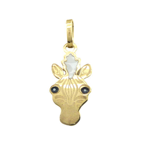 [5556] COLGANTE CABEZA CEBRA ESMALTE.15MM.