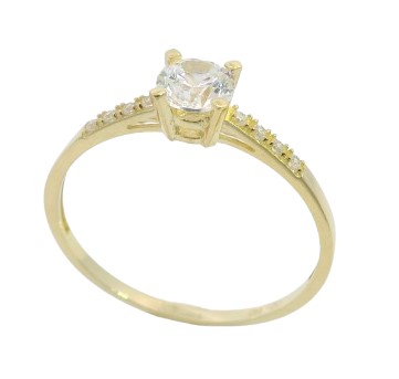 [5747] RING WITH 5MM CZ.