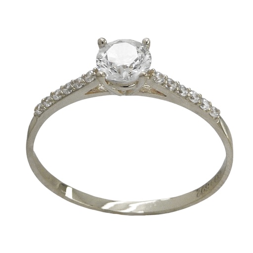 [4409B] 5MM WHITE GOLD SOLITAIRE RING