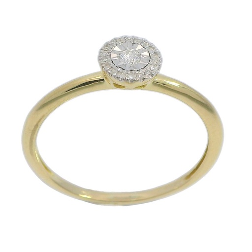 [B4180/0.08] SORTIJA  BRILLANTES DI 1RD 0.04 CT  SI-H 18 SC 0.04