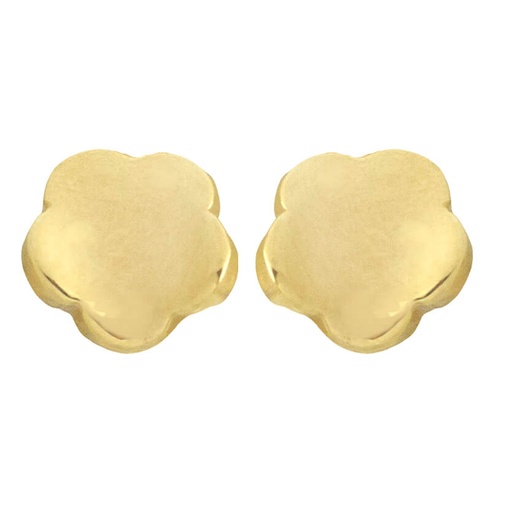 [4295] PENDIENTES FLOR CONCAVA 12MM.CIERRE DE PRESION.