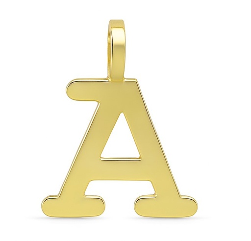 [5000A] INITIAL "A" PENDANT.10MM.