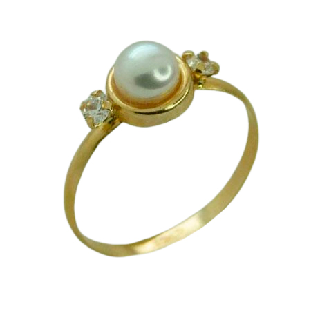 [7039/S] SORTIJA DE COMUNION PERLA DE 3MM Y DOS CIRCONITAS.