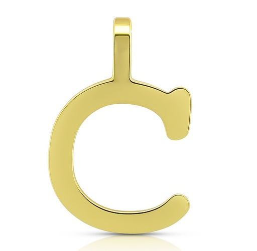[5000C] COLGANTE INICIAL LETRA "C".10MM