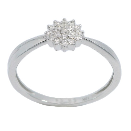 [B4133/0.10B] SORTIJA CUAJO  19 BRILLANTES  0.10 CT TW H-SI