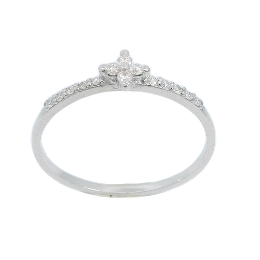 [B4166/SB] SORTIJA BRILLANTES DE 1'5MM Y 1MM.0.14 CT TW H-SI.